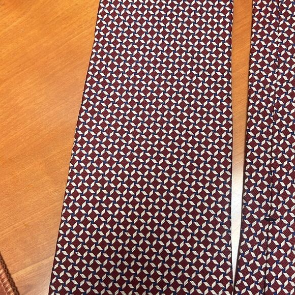 Isaac Zelcer 100% Silk Tie Classic Blue & Orange Paisley Necktie Business Formal - Picture 3 of 5